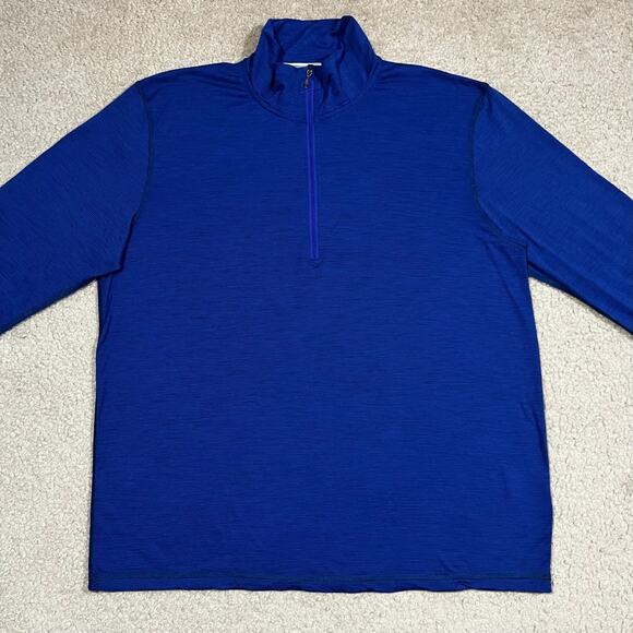 Smartwool Mens NTS 150 Merino Wool 1/4 Zip Top Blue Size XL - Picture 2 of 6
